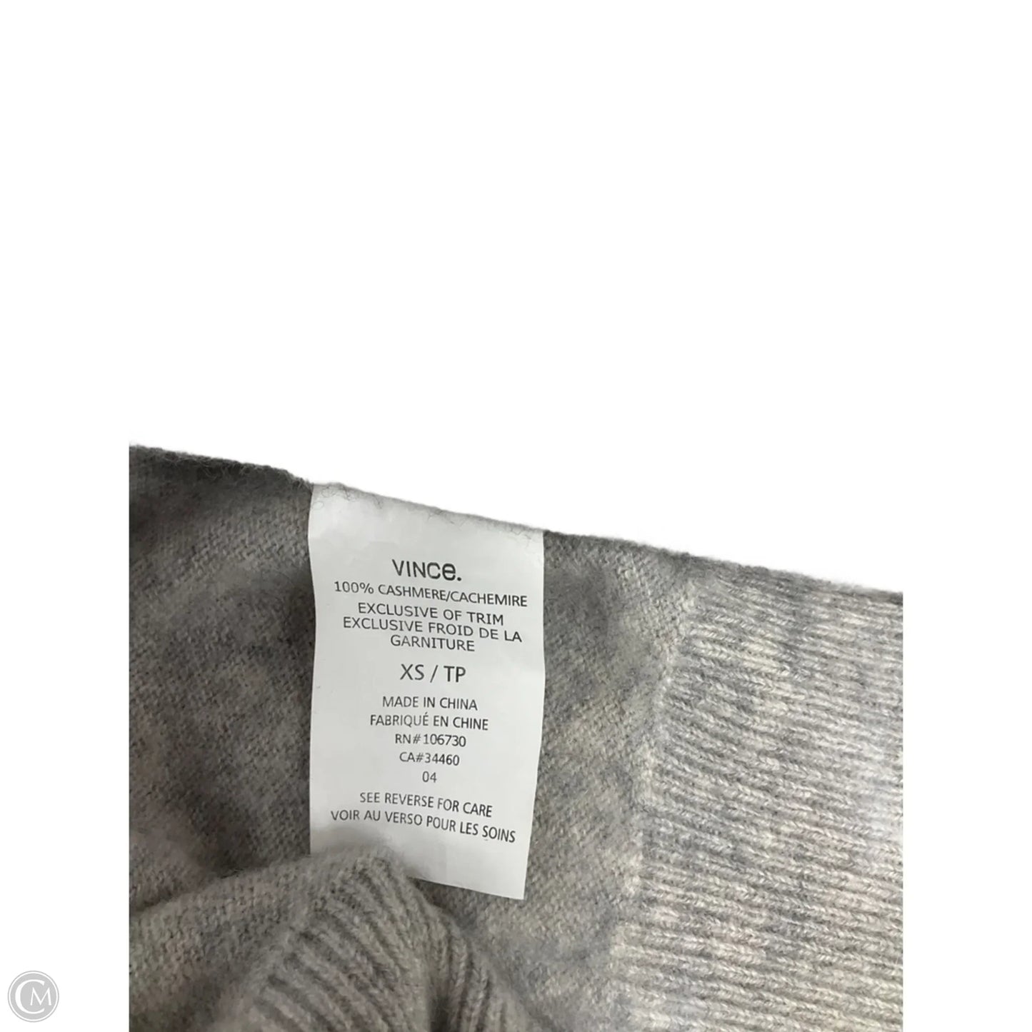 Sweater By Vince In Grey, Size: S