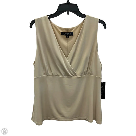 Top Sleeveless By Kasper In Beige, Size: L