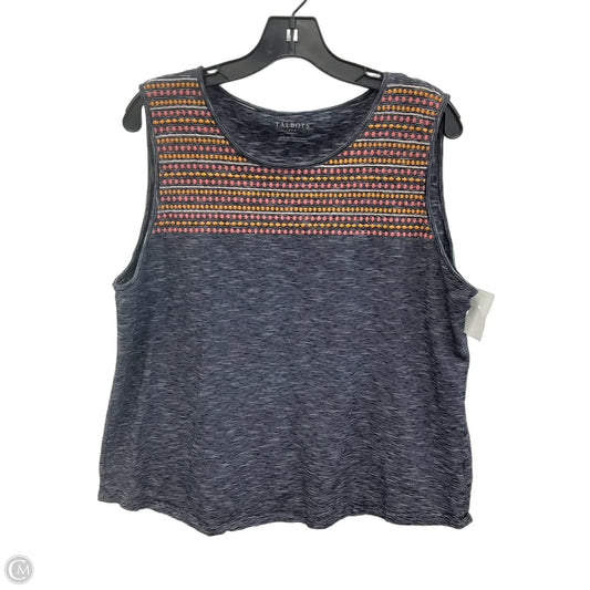 Top Sleeveless By Talbots In Blue, Size: Xl