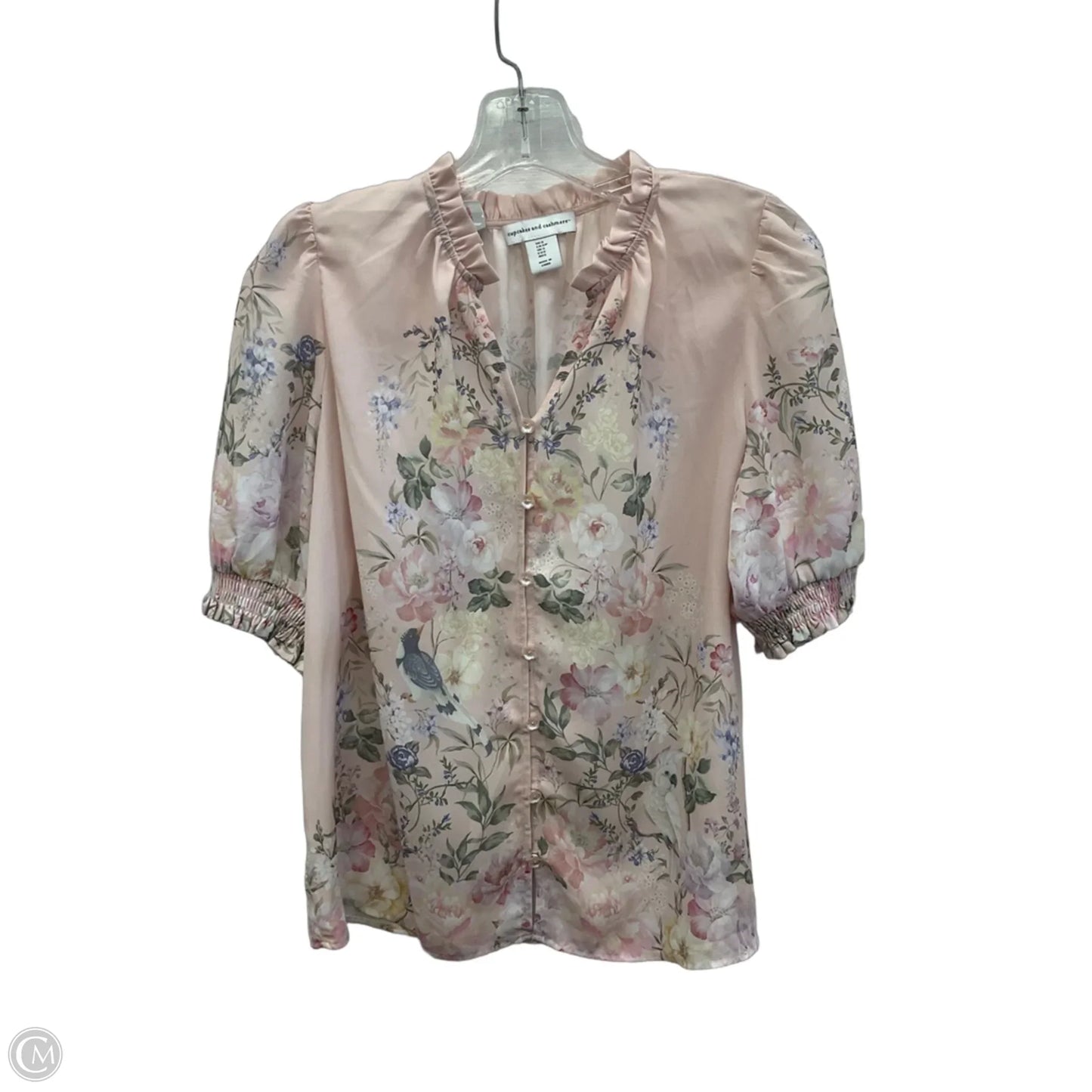 Top Short Sleeve By Cupcakes And Cashmere In Pink, Size: S