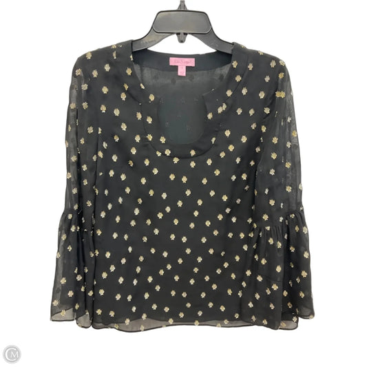 Top Long Sleeve Designer By Lilly Pulitzer In Black, Size: S