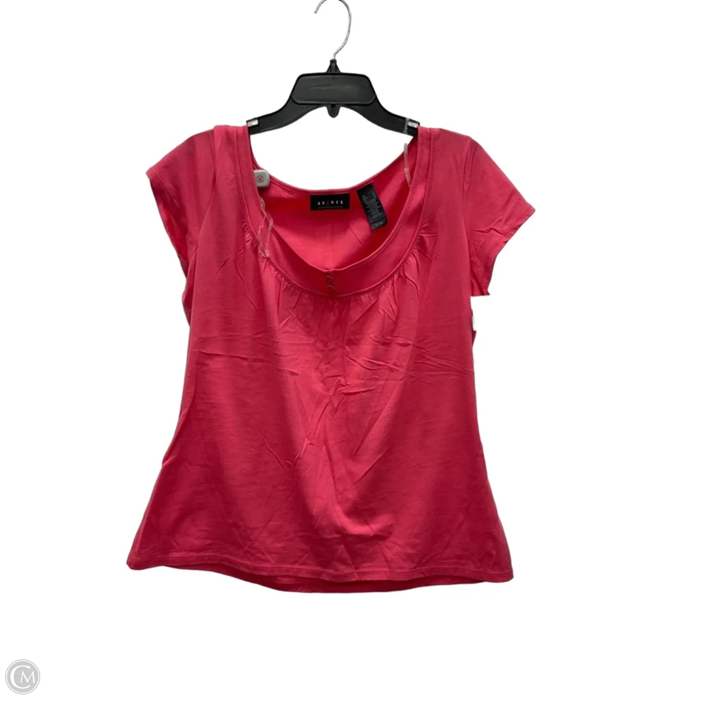 Top Short Sleeve Basic By Axcess In Pink, Size: L