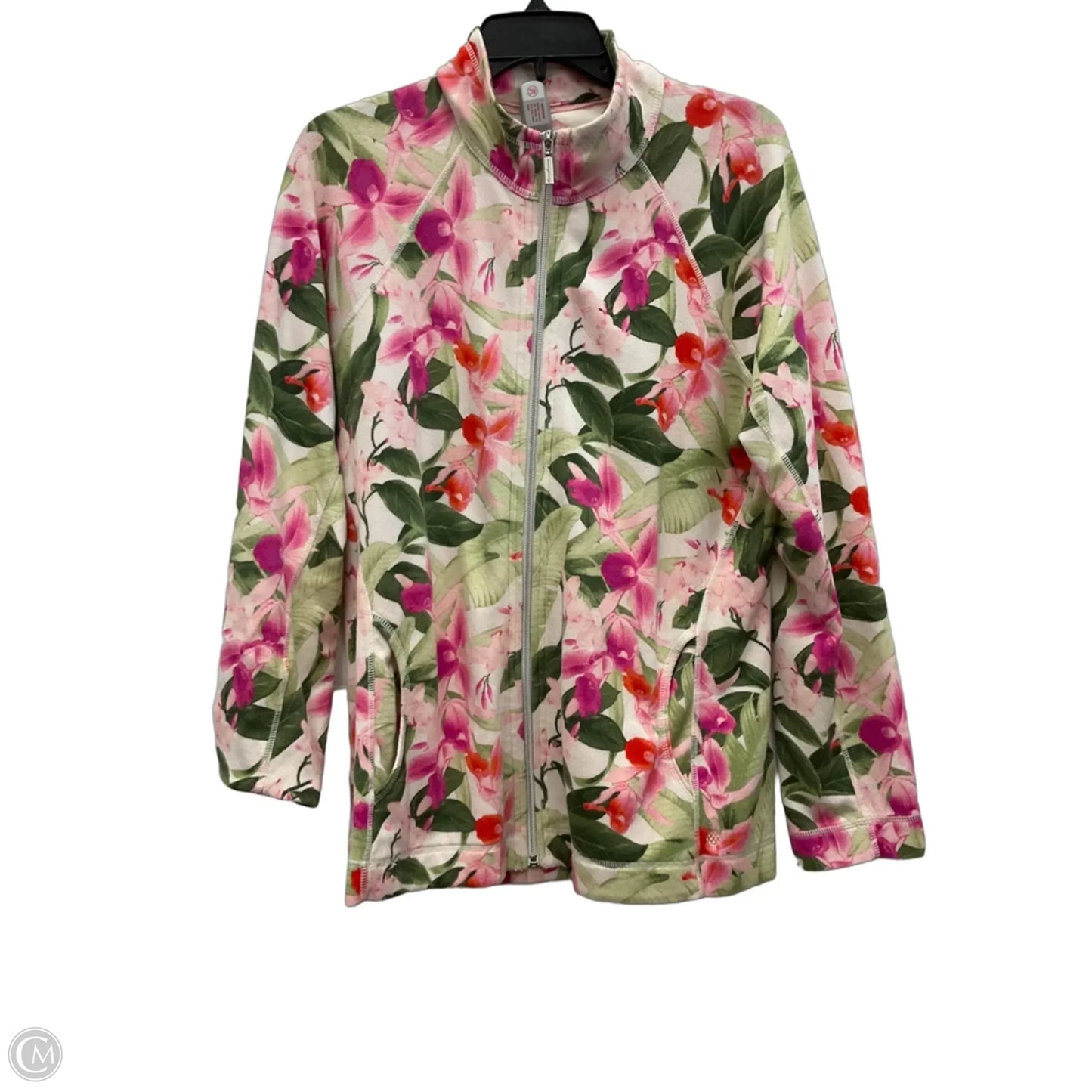 Jacket Other By Tommy Bahama In Green & Pink, Size: L