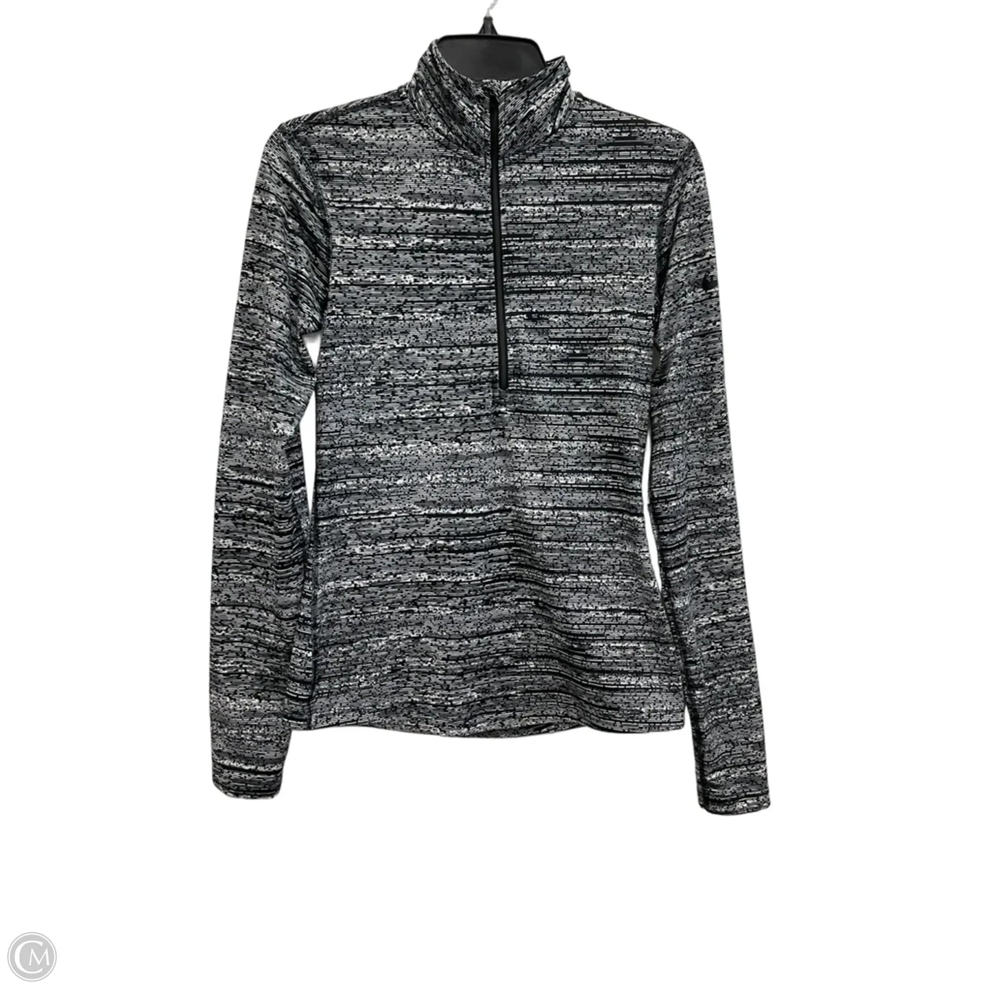Athletic Jacket By Nike Apparel In Black & White, Size: S