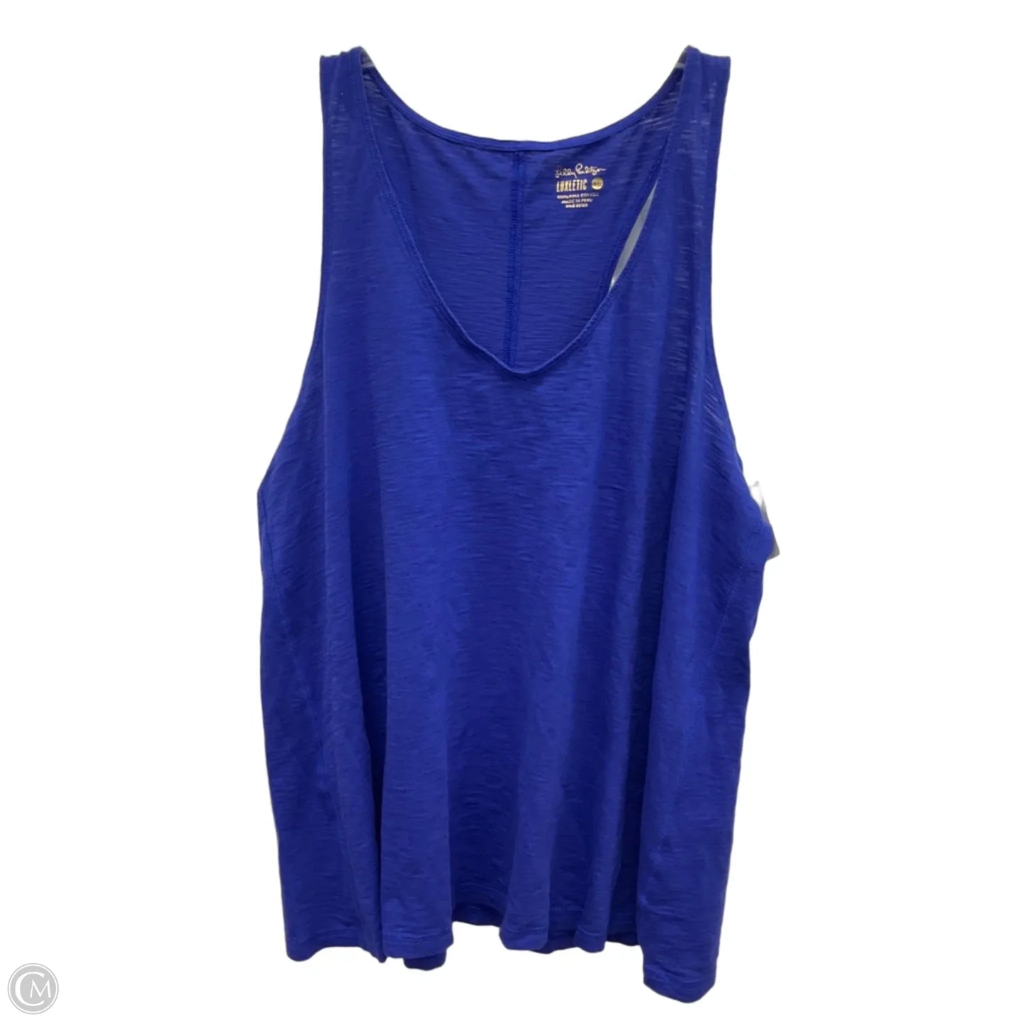 Top Sleeveless Designer By Lilly Pulitzer In Blue, Size: Xl