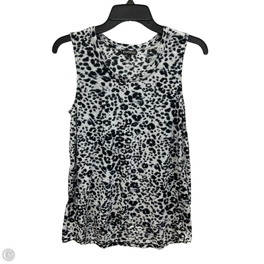 Top Sleeveless By Express In Black & White, Size: S