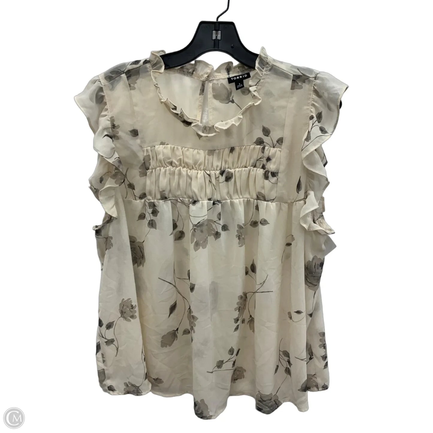 Top Short Sleeve By Torrid In Beige, Size: 1x