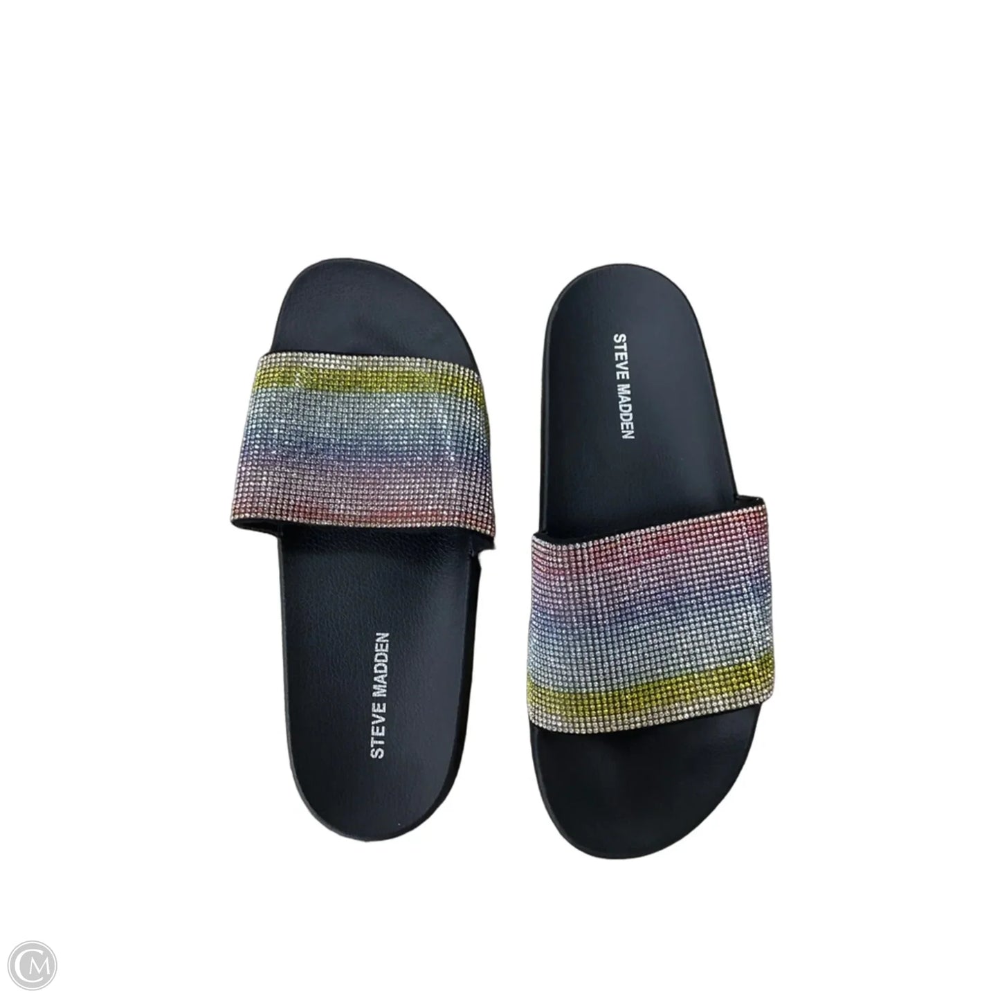 Sandals Flats By Steve Madden In Rainbow Print, Size: 10