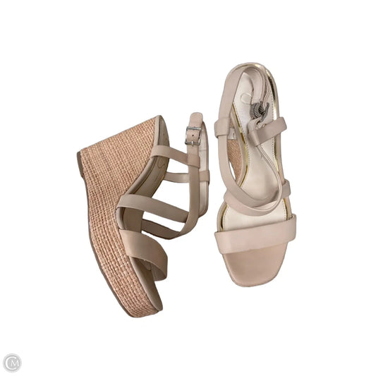 Shoes Heels Wedge By Jessica Simpson In Beige, Size: 8.5