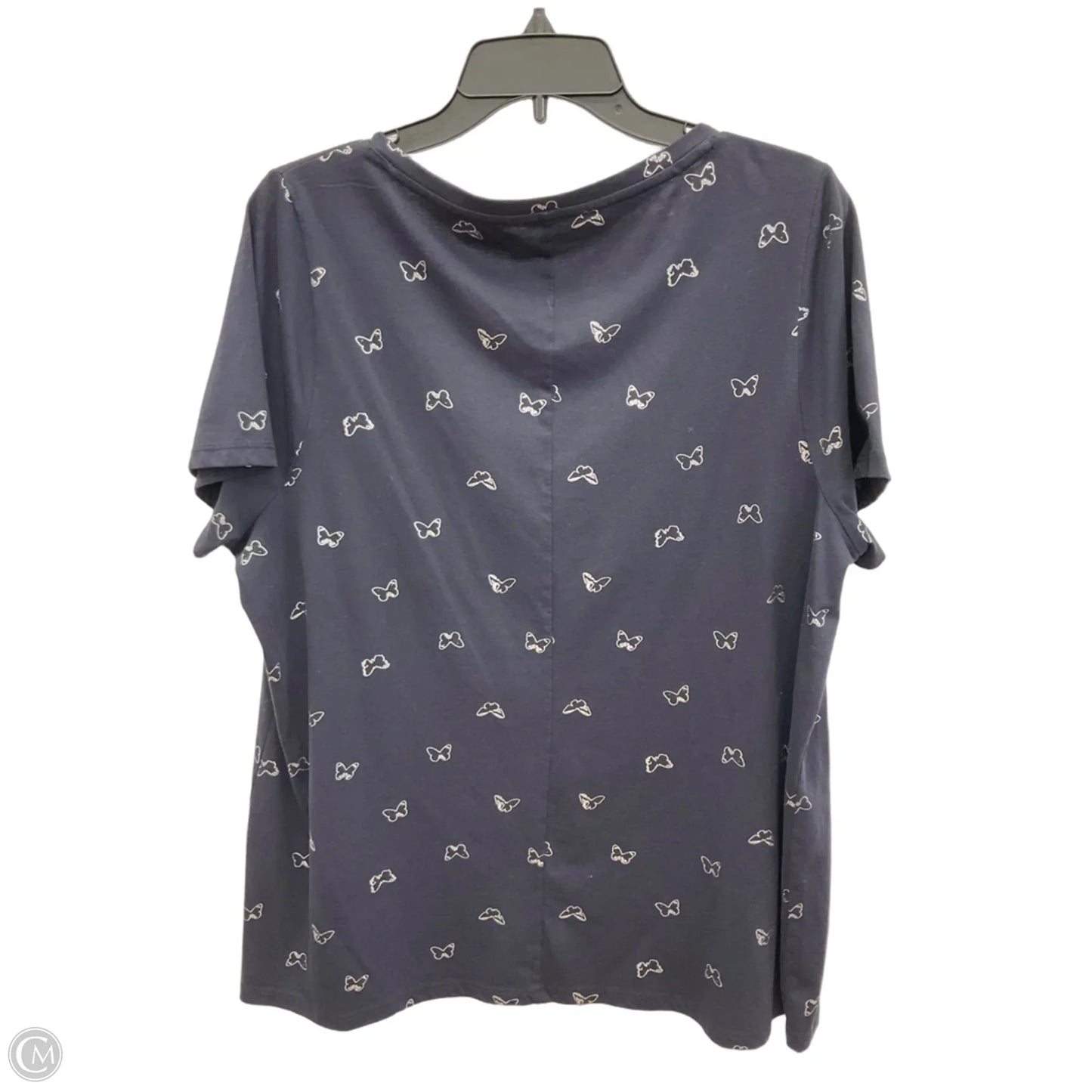 Top Short Sleeve By Lane Bryant In Blue, Size: Xxl