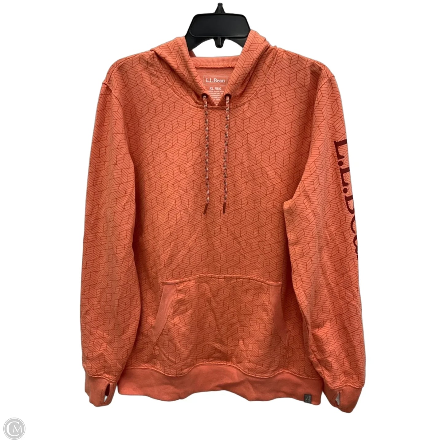 Athletic Sweatshirt Hoodie By L.l. Bean In Orange, Size: Xl