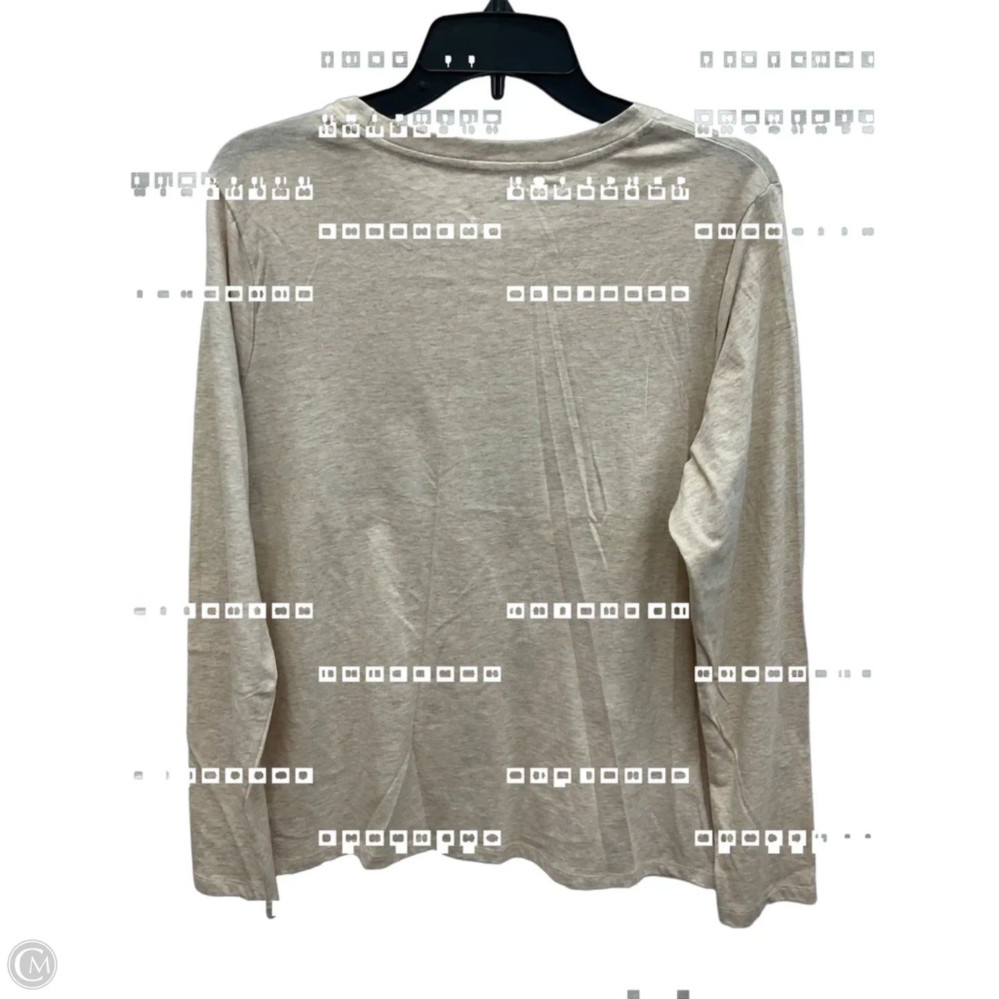 Top Long Sleeve Basic By Time And Tru In Beige, Size: L