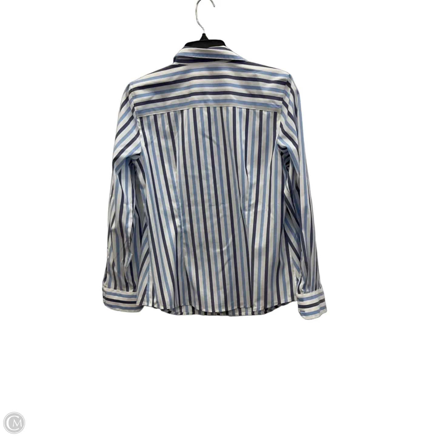 Blouse Long Sleeve By Talbots In Striped Pattern, Size: M
