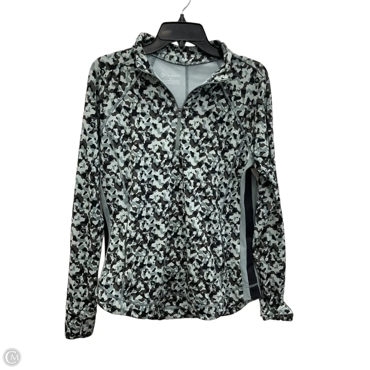 Athletic Jacket By Talbots In Black & Grey, Size: M