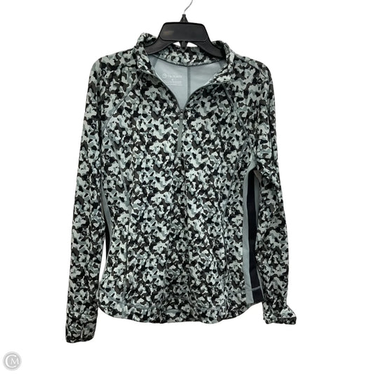 Athletic Jacket By Talbots In Black & Grey, Size: M