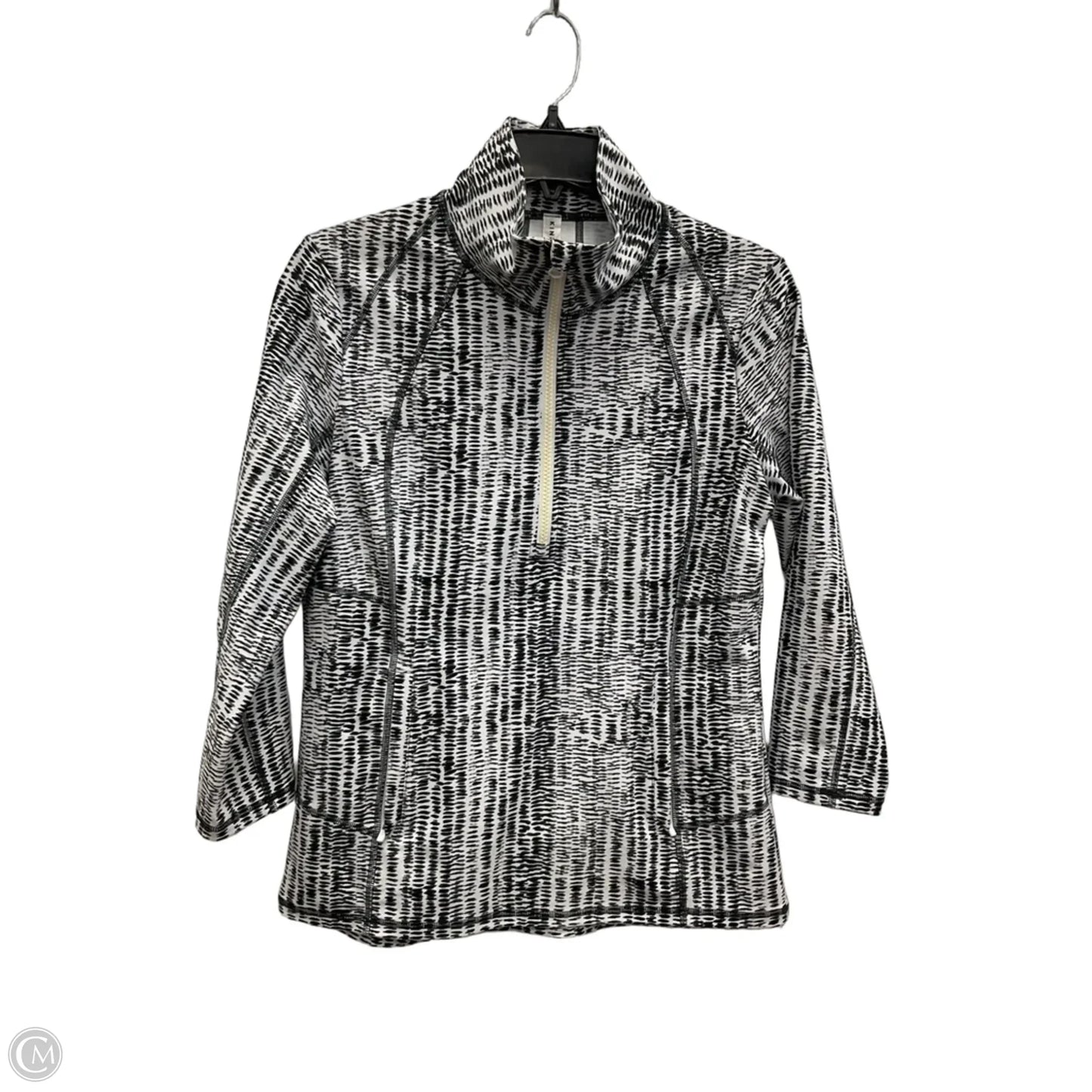 Athletic Jacket By Kinesis In Black & White, Size: S