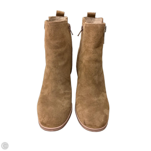 Boots Ankle Heels By Nine West In Brown, Size: 7