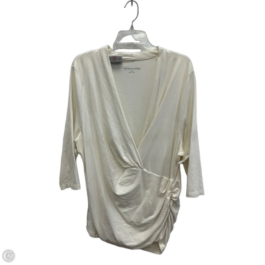Top Short Sleeve By Soft Surroundings In White, Size: 2x