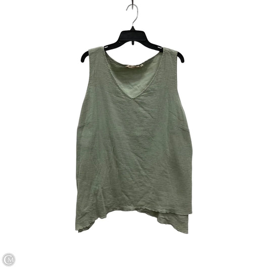 Top Sleeveless By Soft Surroundings In Green, Size: 2x