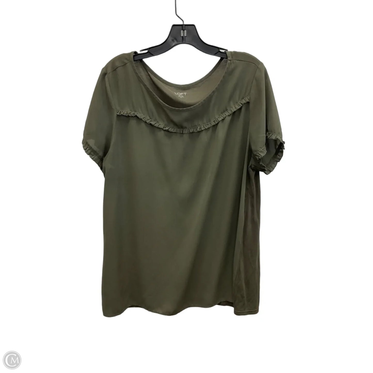 Top Short Sleeve By Loft In Green, Size: Xl