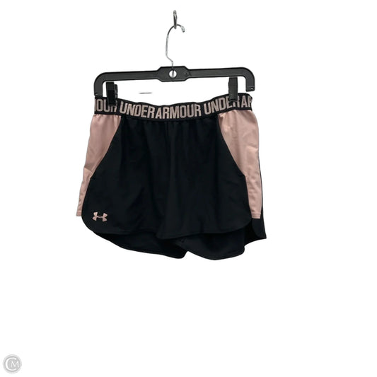 Athletic Shorts By Under Armour In Black & Pink, Size: L