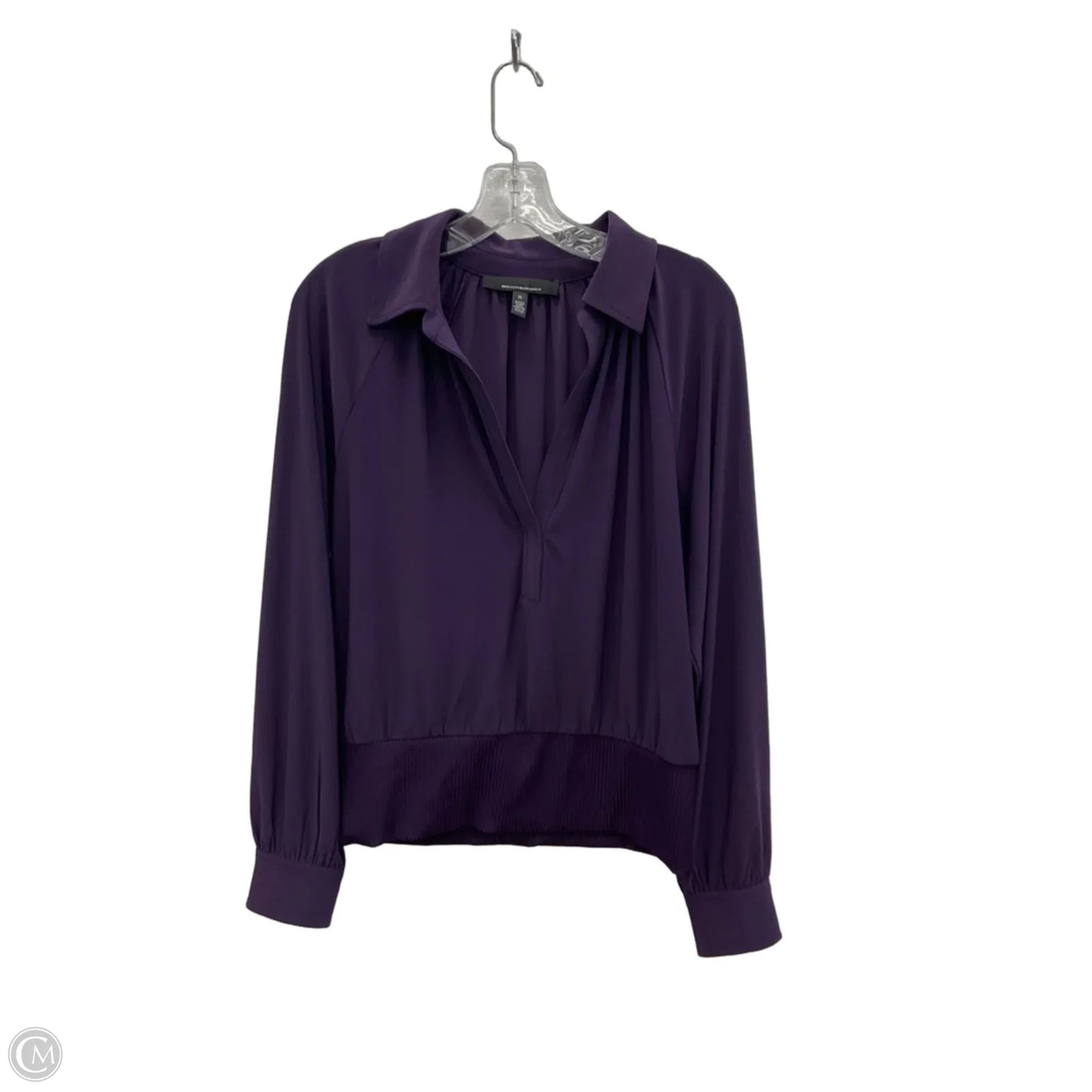 Top Long Sleeve By White House Black Market In Purple, Size: M