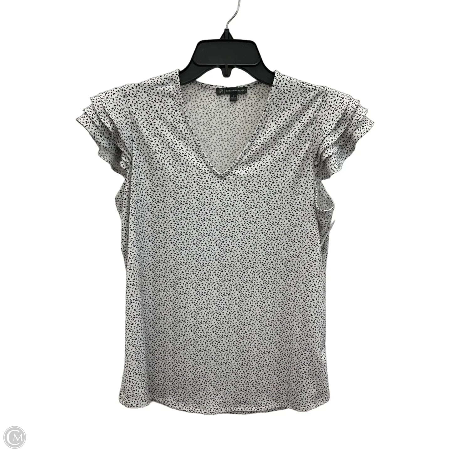 Top Short Sleeve By Adrianna Papell In White, Size: S