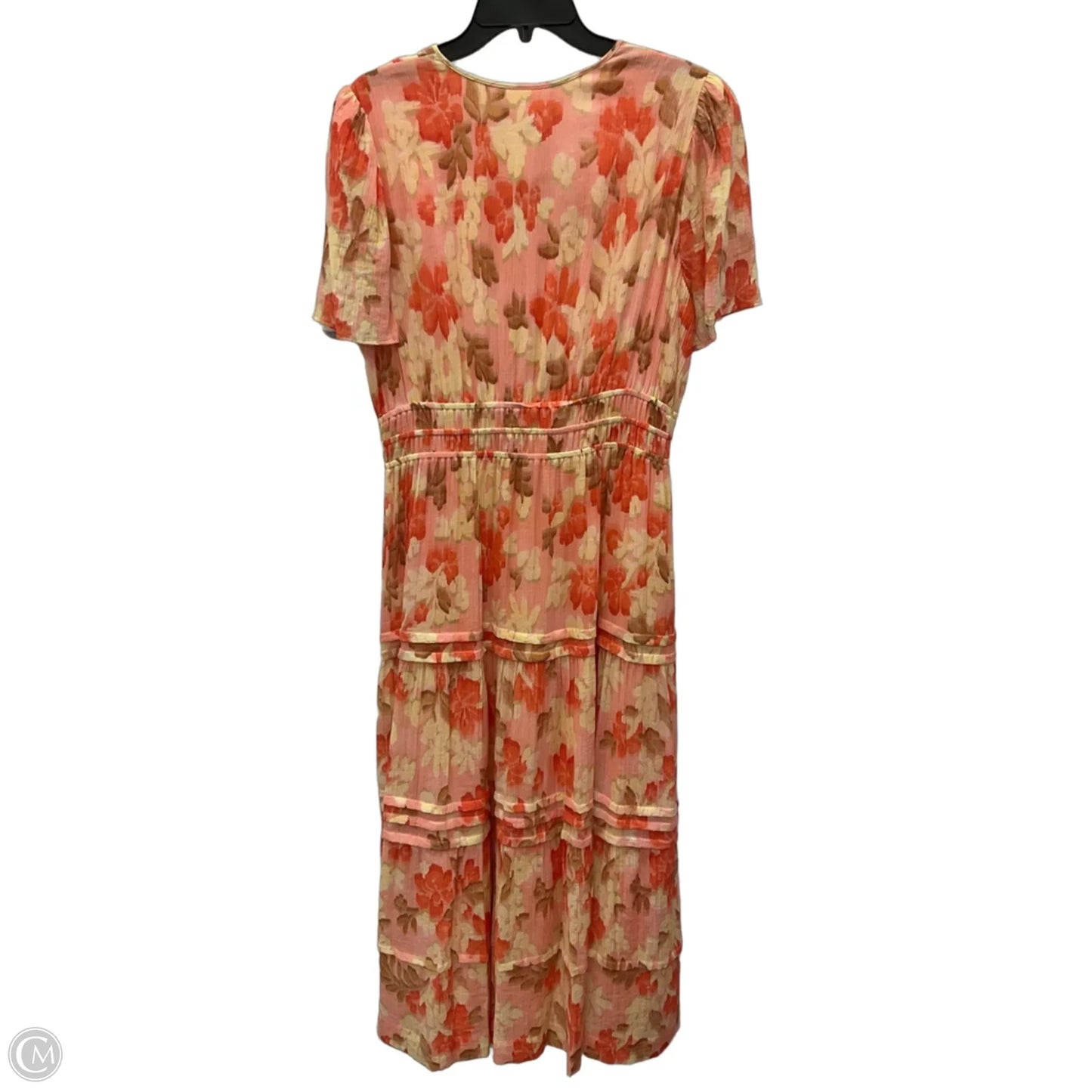 Dress Casual Maxi By Alex Marie In Orange & Pink, Size: Xl