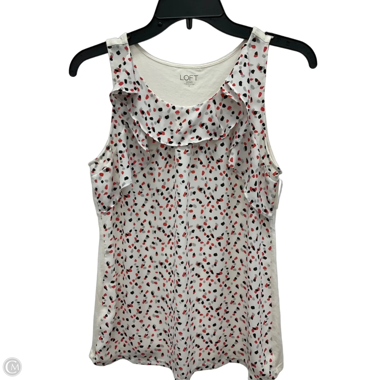 Top Sleeveless By Loft In White, Size: S