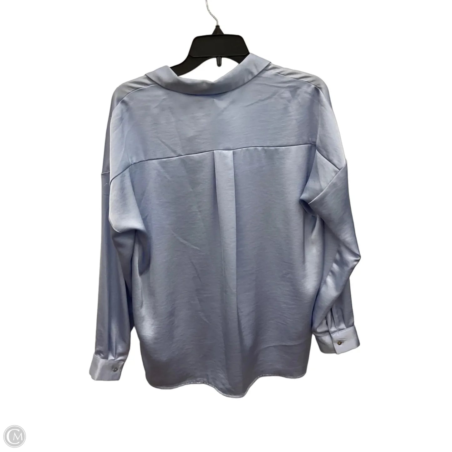 Blouse Long Sleeve By Zara In Blue, Size: S