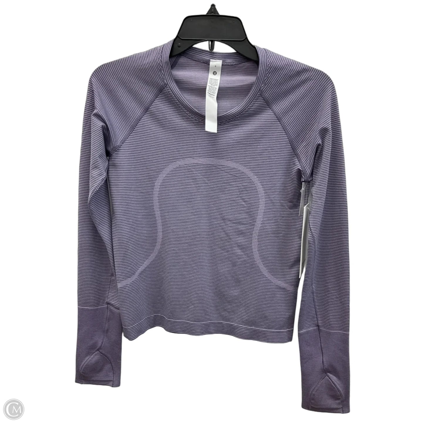 Athletic Top Long Sleeve Crewneck By Lululemon In Purple, Size: S