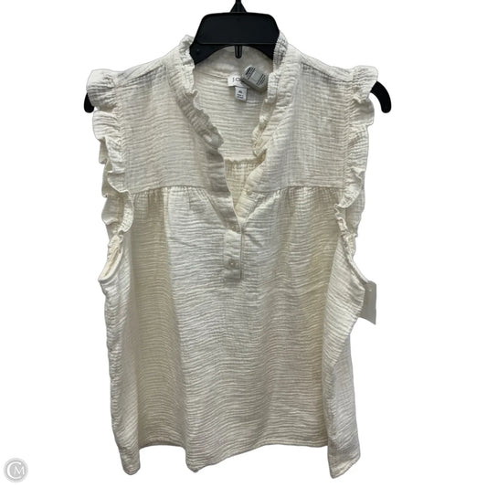Top Sleeveless By J. Crew In Cream, Size: Xl