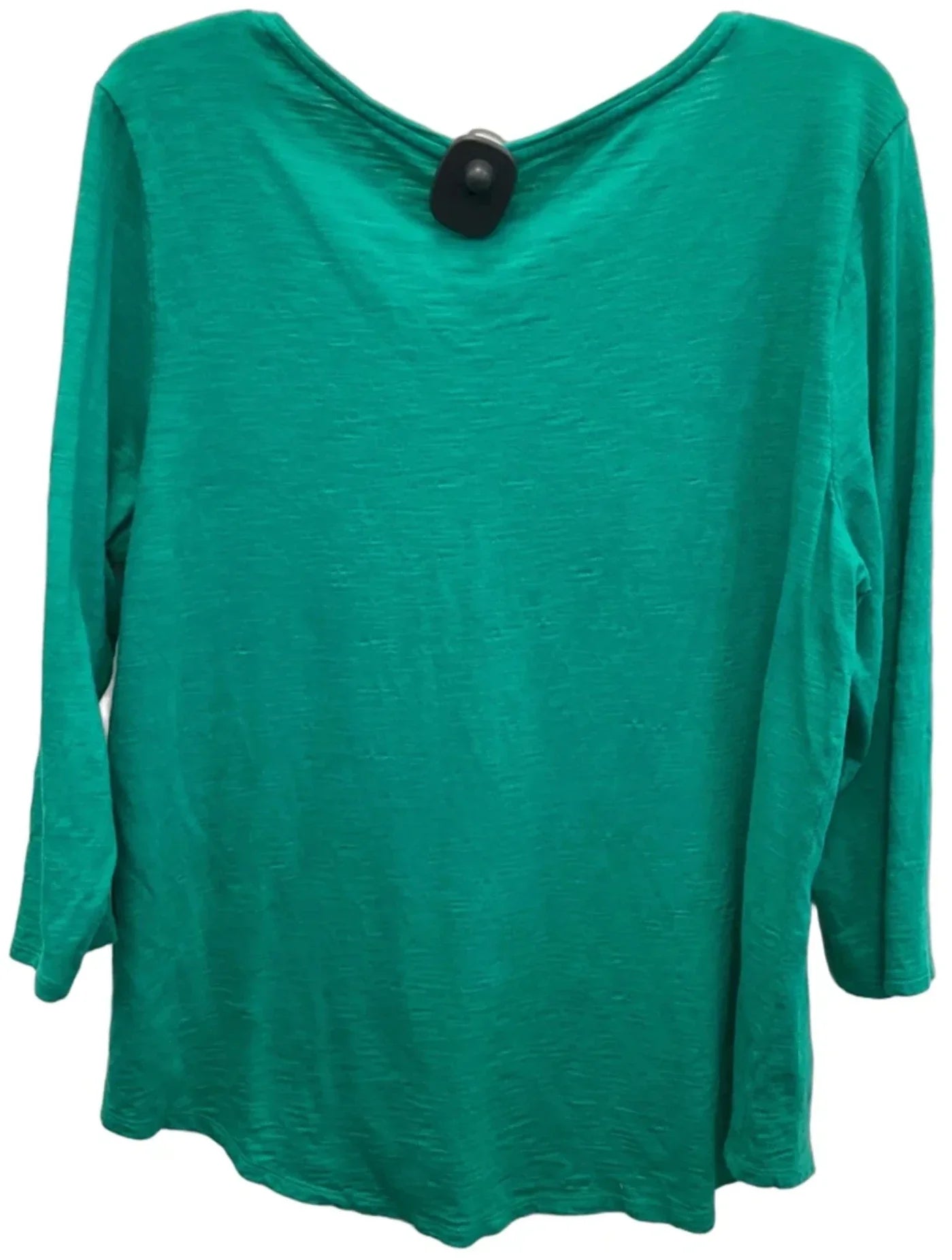 Top 3/4 Sleeve Basic By Chicos In Green, Size: Xl