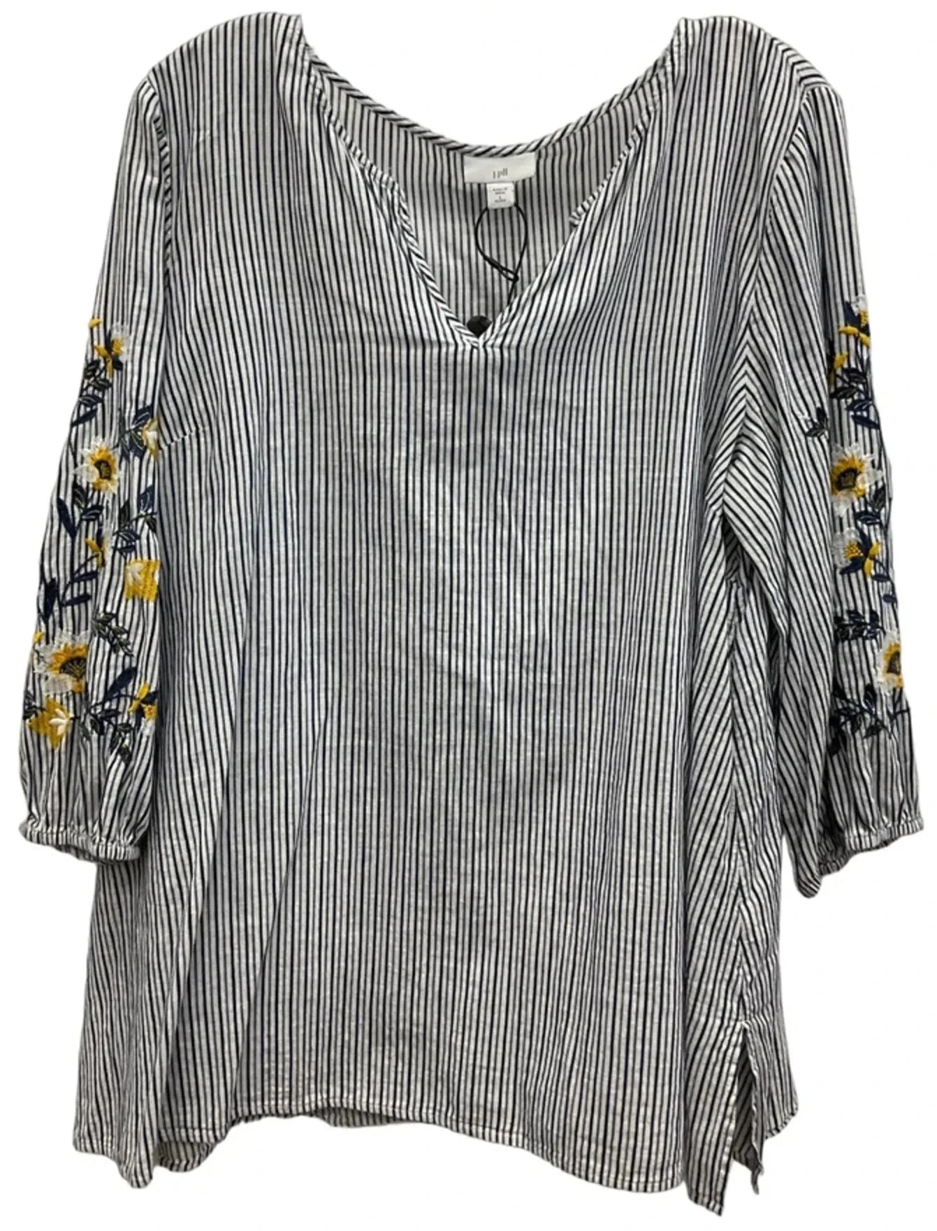 Top Long Sleeve By J. Jill In Grey, Size: Lp