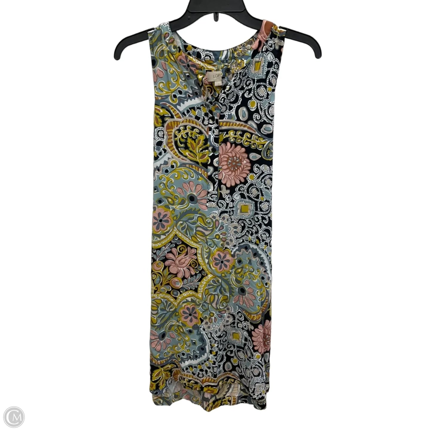 Dress Casual Short By Loft In Black & Gold, Size: S