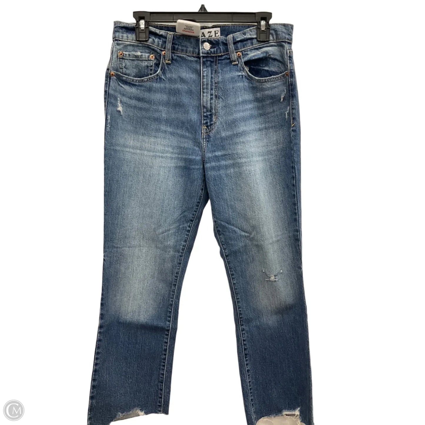 Jeans Straight By Daze In Blue Denim, Size: 8