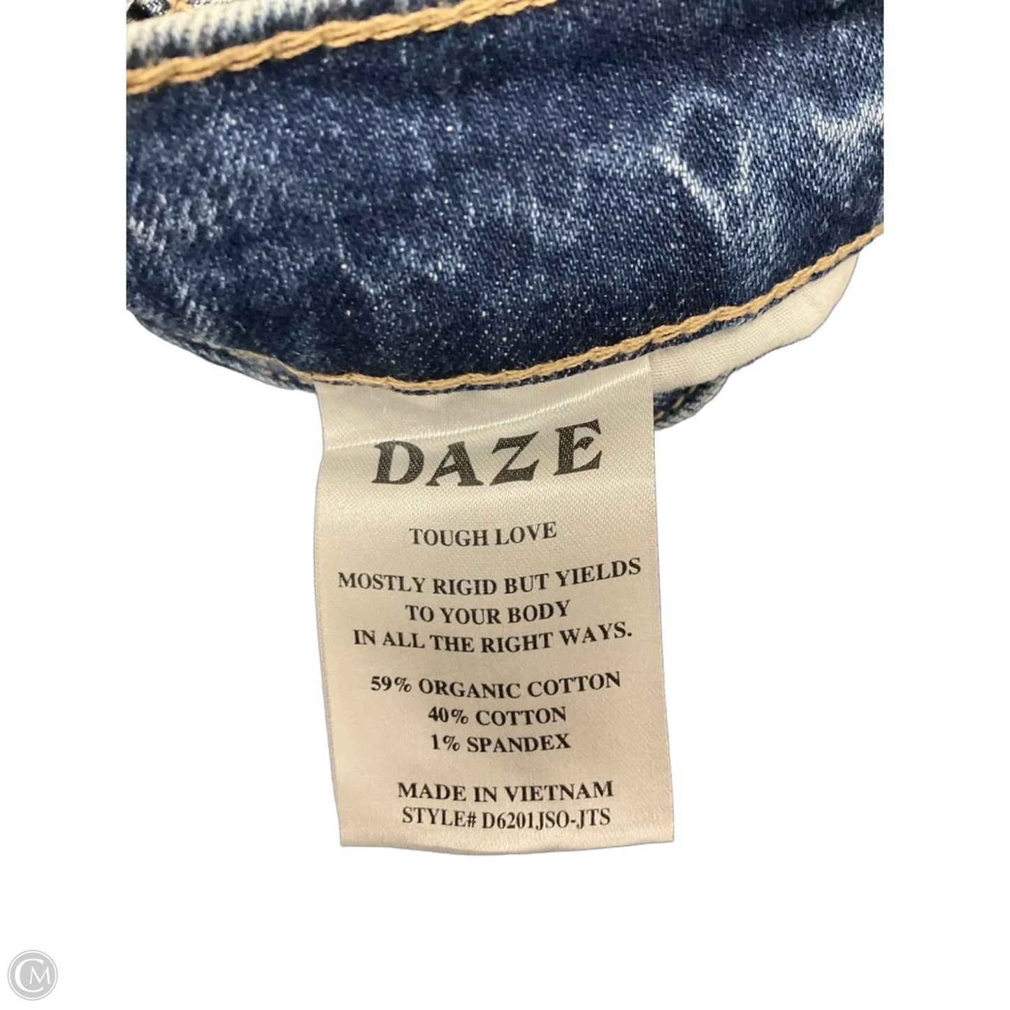 Jeans Straight By Daze In Blue Denim, Size: 8