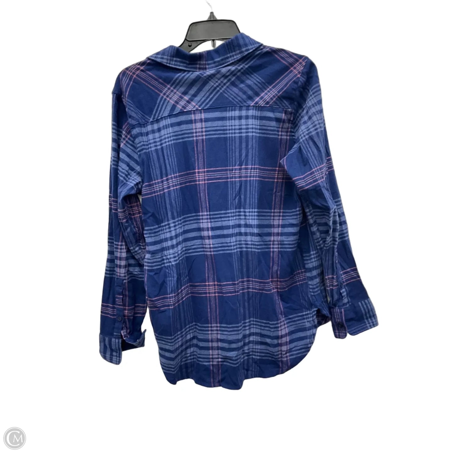 Blouse Long Sleeve By Orvis In Blue, Size: M