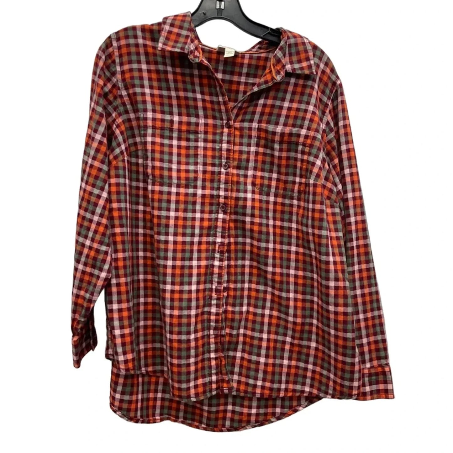 Blouse Long Sleeve By St Johns Bay In Orange, Size: 0x