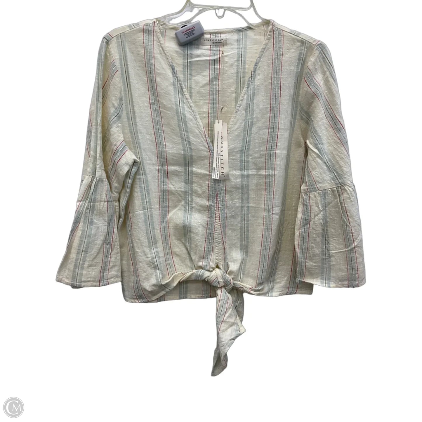 Top Long Sleeve By Lovestitch In Cream, Size: M