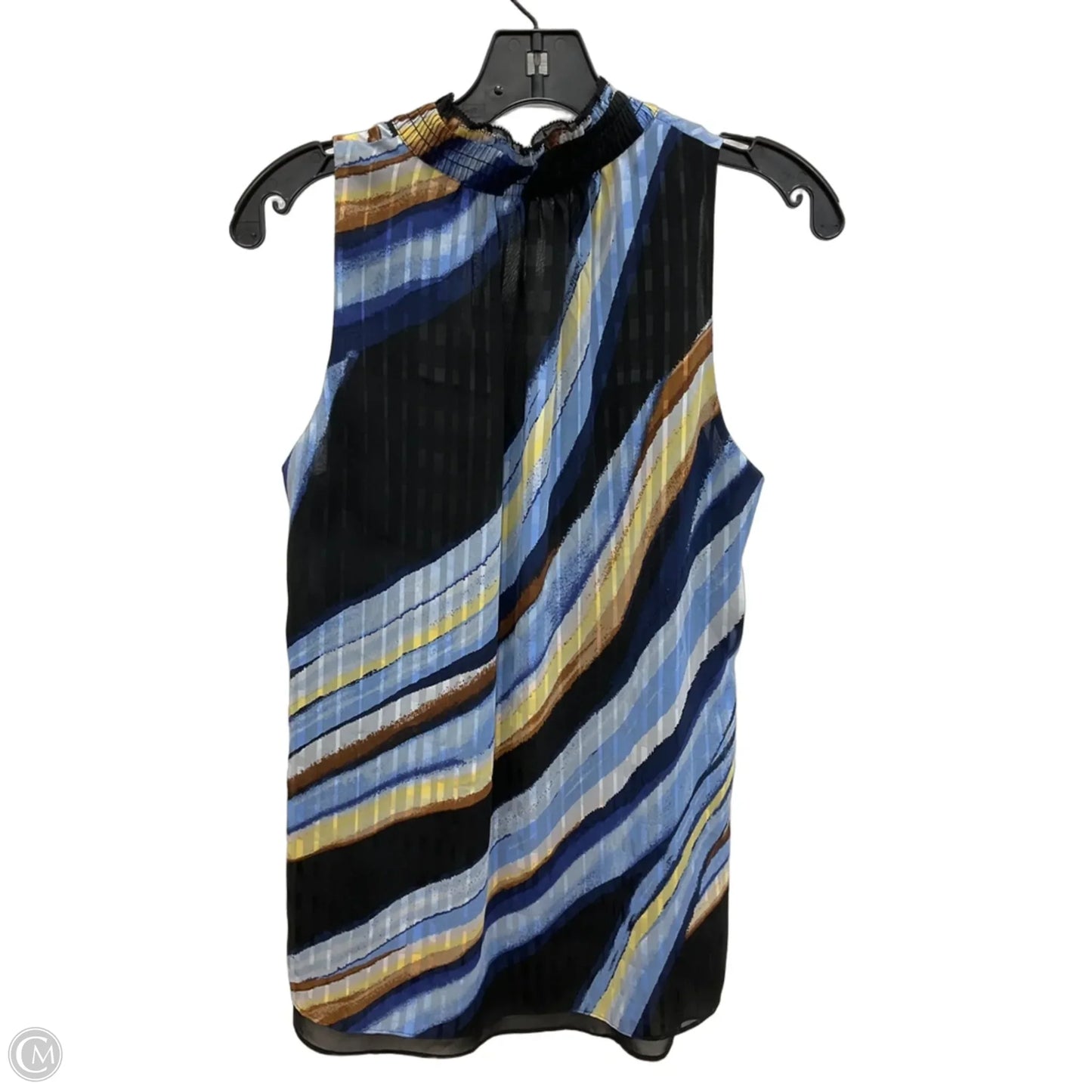 Top Sleeveless By White House Black Market In Black & Blue, Size: M