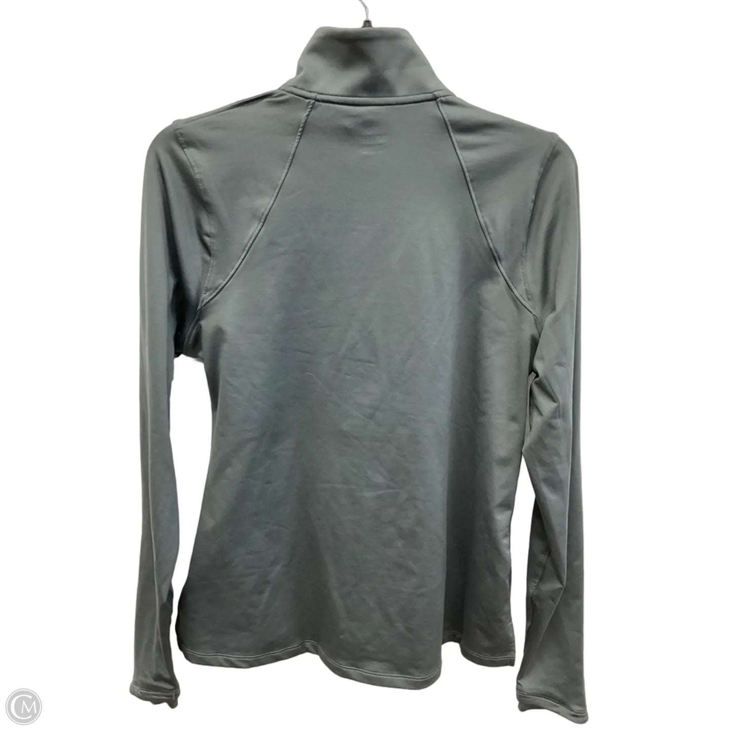 Athletic Top Long Sleeve Collar By Under Armour In Grey, Size: M