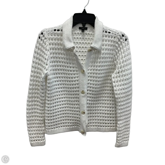 Sweater Cardigan By Talbots In White, Size: Sp