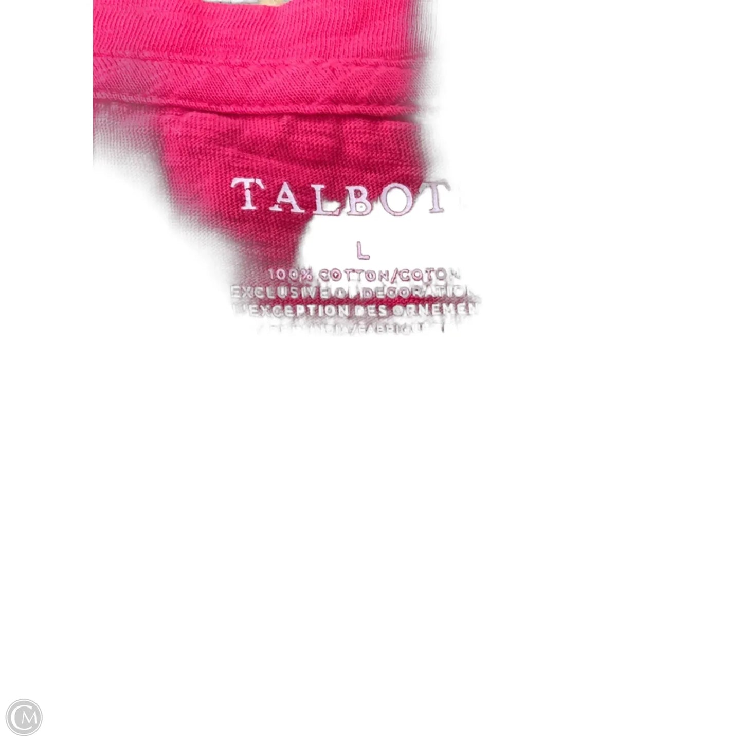 Top Short Sleeve By Talbots In Pink, Size: L
