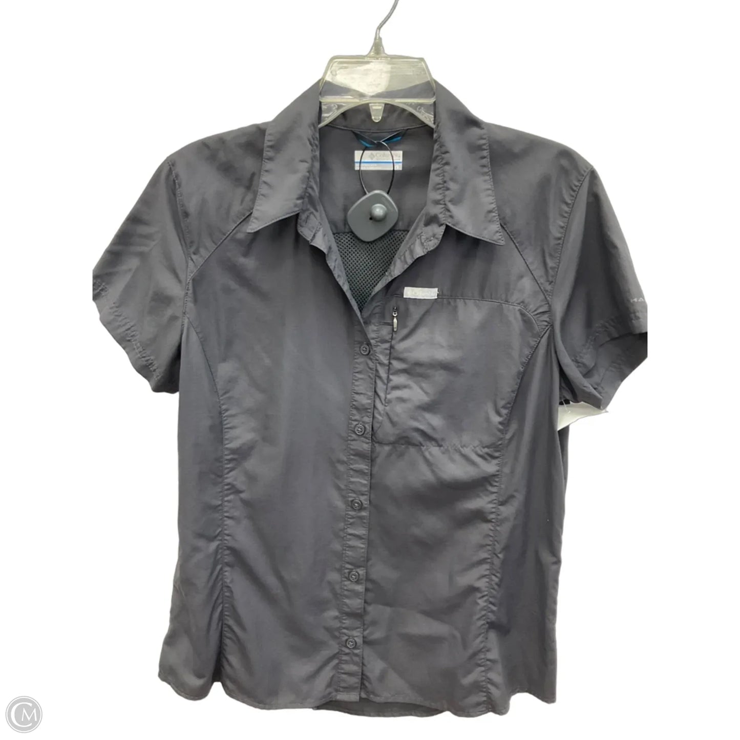 Athletic Top Short Sleeve By Columbia In Grey, Size: L
