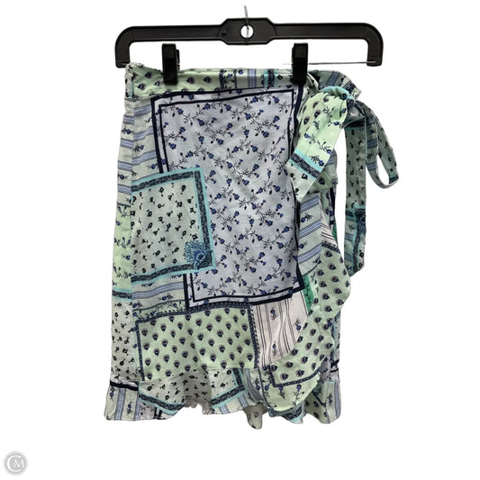 Skirt Midi By Loft In Blue & Green, Size: 2p