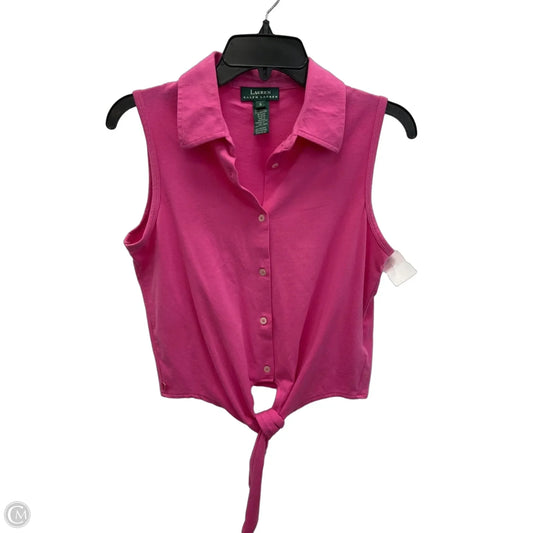 Top Sleeveless By Lauren By Ralph Lauren In Pink, Size: S