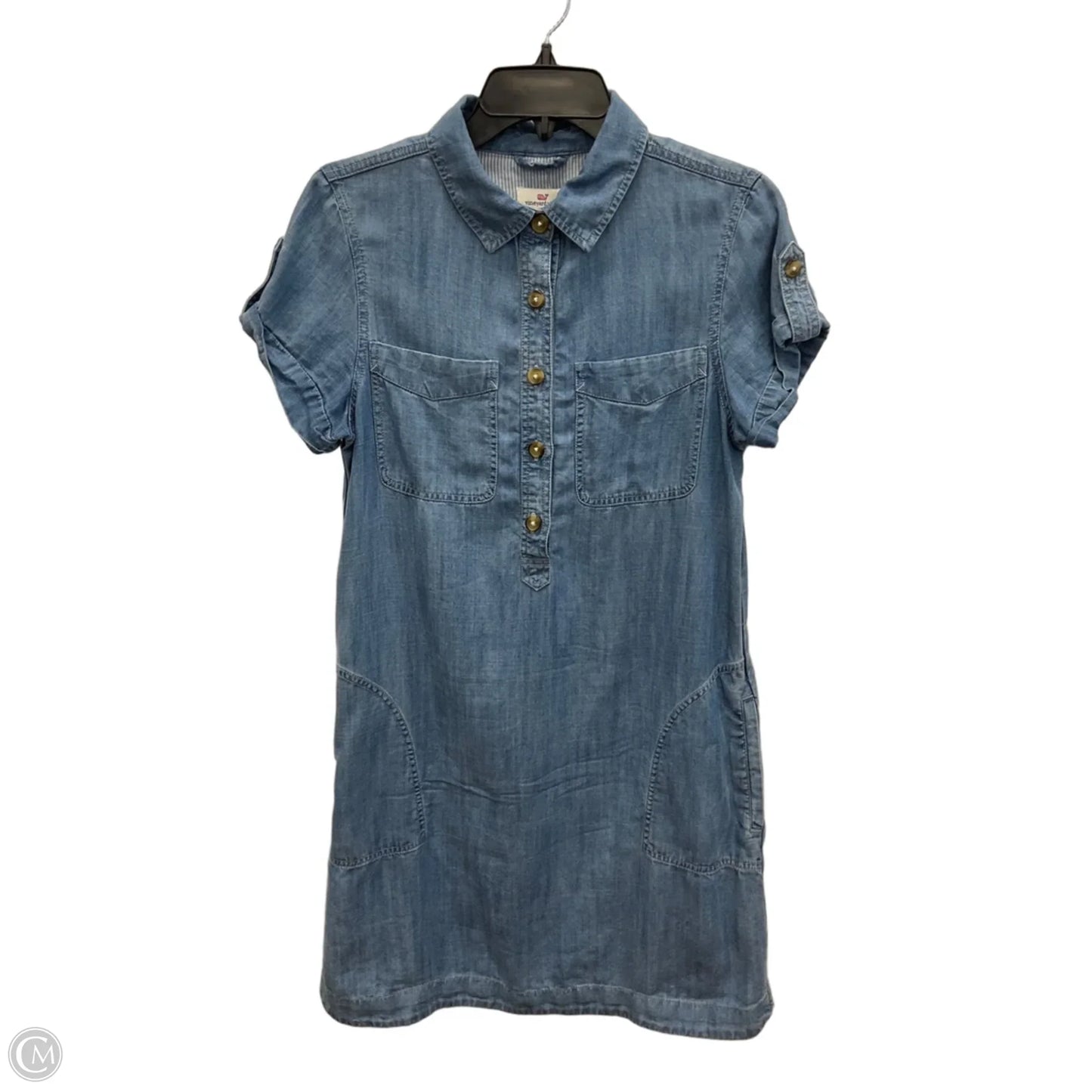 Dress Casual Midi By Vineyard Vines In Blue, Size: S