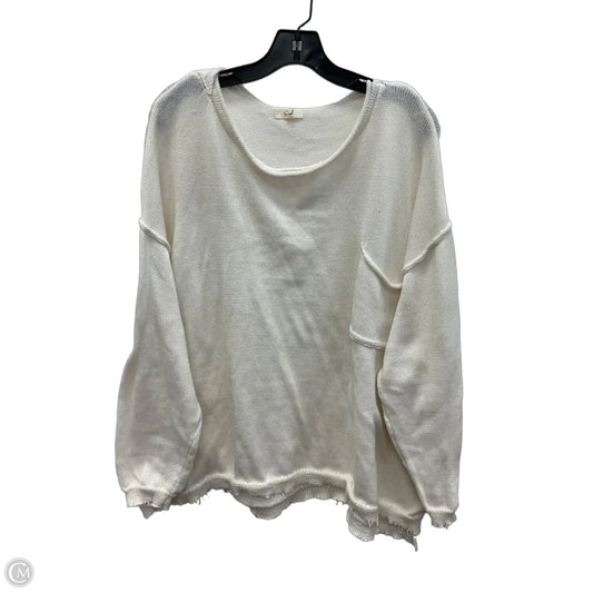 Top Long Sleeve By Easel In Cream, Size: 2x