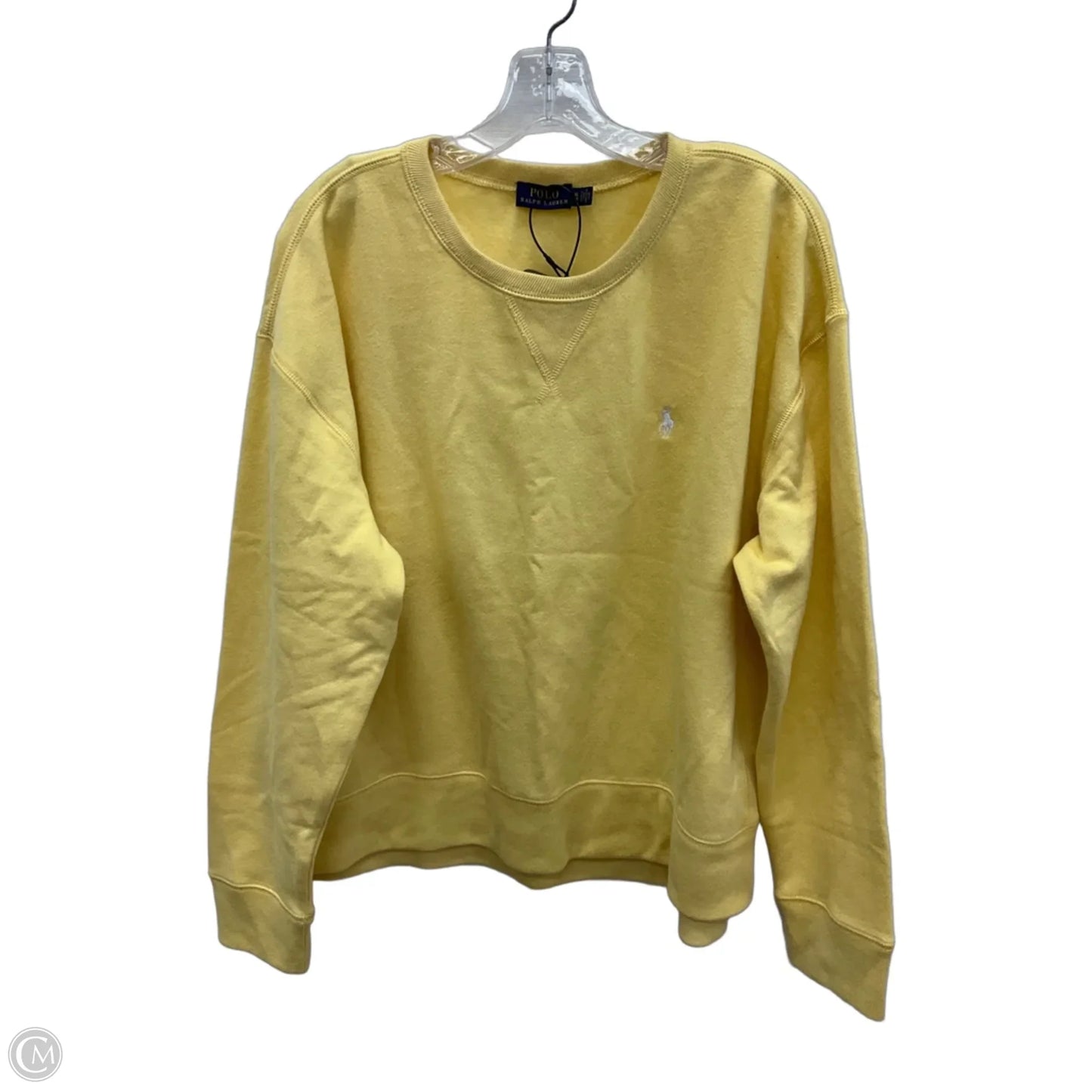 Athletic Top Long Sleeve Crewneck By Polo Ralph Lauren In Yellow, Size: Xl